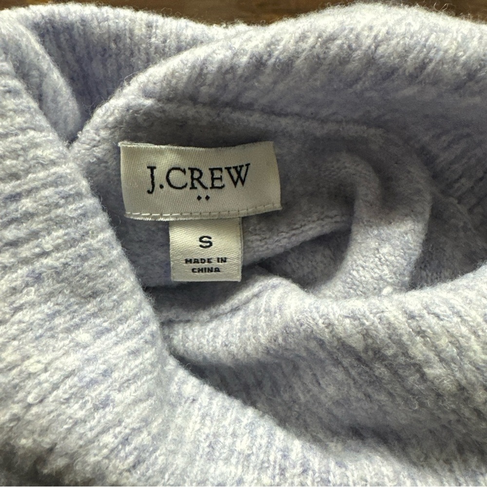 J. Crew Lavender Turtleneck Sweater with Button Detail - Picture 10 of 10